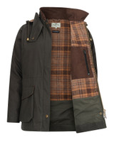 Hoggs of Fife Ladies Kelso Waterproof Wax Jacket, women's country wax jacket in green