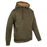 Jack Pyke Yakka Hoodie in green, men's sherpa fleece lined hooded sweatshirt