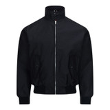 Walker & Hawkes Classic Harrington Jacket, men's lightweight cotton mix jacket in  black