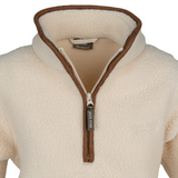 Jack Pyke Ladies Half Zip Sherpa Pullover in cream, women's Sherpa fleece jumper