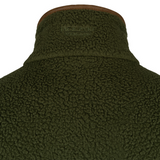 Jack Pyke Half Zip Sherpa Fleece Pullover in light olive