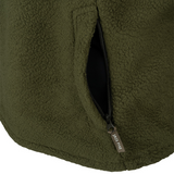 Jack Pyke Half Zip Sherpa Fleece Pullover in light olive