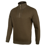Jack Pyke Half Zip Sweatshirt in dark olive, men's zipped long sleeve country top
