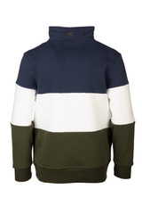 Rydale Children's Byland Sweatshirt, junior country style colour block pullover with tractor logo