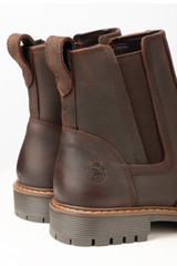 Rydale Ladies Kilburn III Pull On Leather Yard Boots in waxy brown, women's country style dealer boots in brown leather