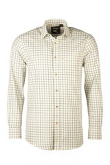 Rydale men's Lockington long sleeve checked shirt in Green Navy.