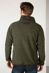 Rydale men's Gransmoor half zip fleece jumper in green.