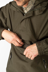 Rydale Danby Shooting Smock, men's waterproof country smock in dark olive green