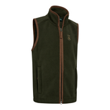 Deerhunter Youth Cumbria Fleece Waistcoat, children's country style fleece gilet in green