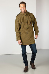 Rydale Danby Performance Long Shooting Smock, men's waterproof shooting smock in light khaki