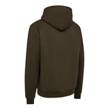 Deerhunter Logo Hoodie in brown, men's hooded sweatshirt with front pouch pocket