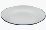 Highlander Enamel Vintage Camping Plate in white