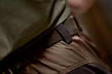 Harkila Fjell Shorts in dark earth and shadow brown, men's waxed cotton shorts