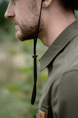 Seeland Selous Boonie Hat in green, bush hat with adjustable chin strap and mesh area for ventilation
