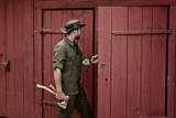 Seeland Selous Boonie Hat in green, bush hat with adjustable chin strap and mesh area for ventilation