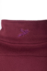Rydale Ladies Kelk Overhead Pheasant Fleece in dark bungundy, women's country fleece pullover
