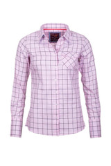 Rydale Ladies Hannah Country Shirt in Kate Tweed Pink, women's country check shirt