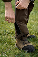Harkila Flex Trousers in green, men's shooting trousers made with stretch material and an elastic waistband