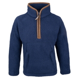 Jack Pyke Junior Half Zip Sherpa Fleece Pullover in navy blue
