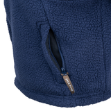 Jack Pyke Junior Half Zip Sherpa Fleece Pullover in navy blue