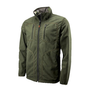 Game Pursuit reversible jacket in green and camouflage, fleece waterproof jacket