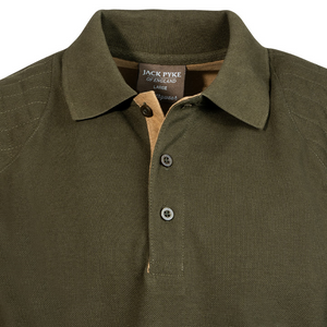 Jack Pyke Sporting polo shirt in green, made from durable polycotton, polo shirt for shooting Jack Pyke Sporting polo shirt in green, made from durable polycotton, polo shirt for shooting