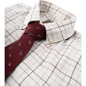 Jack Pyke Countryman shirt in brown check. Men's polycotton country check shirt for shooting Jack Pyke Countryman shirt in brown check. Men's polycotton country check shirt for shooting