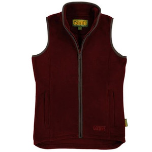Game ladies Penrith fleece gilet in maroon Game ladies Penrith fleece gilet in maroon