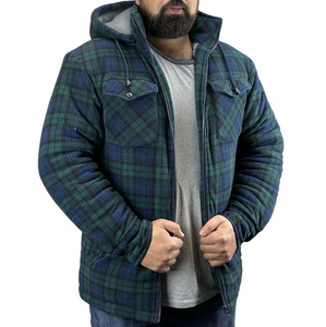 Game Richmond sherpa fleece lined shirt in green check, men's fleece lined shirt with hood Game Richmond sherpa fleece lined shirt in green check, men's fleece lined shirt with hood