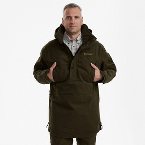 Deerhunter pro Gamekeeper smock in peat, waterproof and breathable long smock in dark green Deerhunter pro Gamekeeper smock in peat, waterproof and breathable long smock in dark green