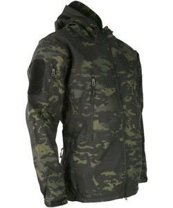 Kombat UK Patriot soft shell jacket in MT black camouflage