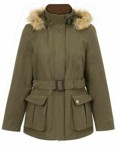 Alan Paine Ladies Berwick waterproof jacket with mock fur trim hood