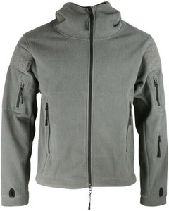 Kombat UK Recon fleece hoodie in grey, men's fleece jacket Kombat UK Recon fleece hoodie in grey, men's fleece jacket