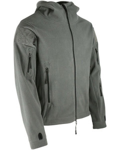 Kombat UK Recon fleece hoodie in grey, men's fleece jacket Kombat UK Recon fleece hoodie in grey, men's fleece jacket