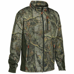 Percussion zipped sweatshirt in forest camouflage, made from a softshell type material Percussion zipped sweatshirt in forest camouflage, made from a softshell type material