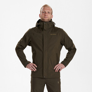 Deerhunter Track Rain jacket in canteen green, men's lightweight packable waterproof jacket