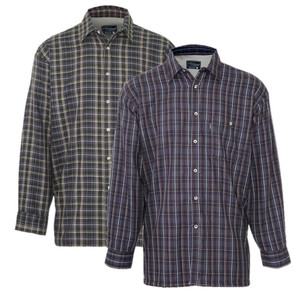 Champion Country Estate Sherbourne fleece lined check shirt in green or blue