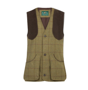 Alan Paine Rutland shooting tweed waistcoat in lichen colour Alan Paine Rutland shooting tweed waistcoat in lichen colour