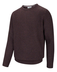 Hoggs of Fife Borders Ribbed Knit Pullover in Redwood, Men's knitted jumper for shooting Hoggs of Fife Borders Ribbed Knit Pullover in Redwood, Men's knitted jumper for shooting