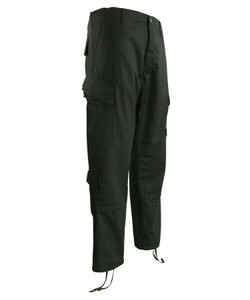 Kombat UK ACU Trousers in Black, men's combat style polycotton trousers