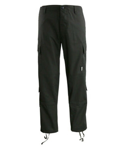 Kombat UK ACU Trousers in Black, men's combat style polycotton trousers