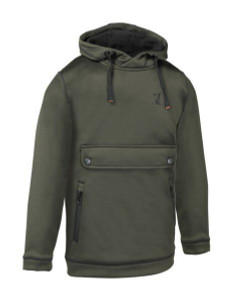 Percussion children's hooded sweatshirt in green, children's softshell material hoodie Percussion children's hooded sweatshirt in green, children's softshell material hoodie