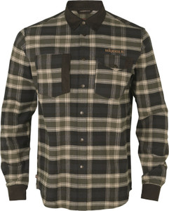 Harkila men's Aivak Shirt in Olive, men's long sleeve country check shirt