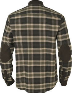 Harkila men's Aivak Shirt in Olive, men's long sleeve country check shirt