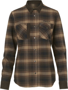 Harkila Ladies Aivak Shirt in Burgundy, women's long sleeve country check shirt Harkila Ladies Aivak Shirt in Burgundy, women's long sleeve country check shirt