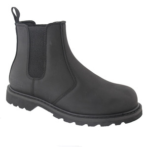Maxsteel Goodyear Welted Safety Chelsea Dealer Boots MS22 in black Maxsteel Goodyear Welted Safety Chelsea Dealer Boots MS22 in black