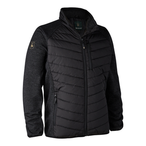 Deerhunter Moor Padded Jacket with Knit in Black, men's quilted country jacket Deerhunter Moor Padded Jacket with Knit in Black, men's quilted country jacket