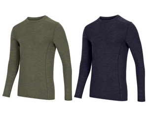Hoggs of Fife 100% Merino Wool Crew Neck Long Sleeve Base Layer Top Hoggs of Fife 100% Merino Wool Crew Neck Long Sleeve Base Layer Top