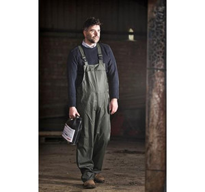 Fort Air Flex Bib and Brace Trousers 521. Waterproof bib and brace over trousers. Available in green and blue