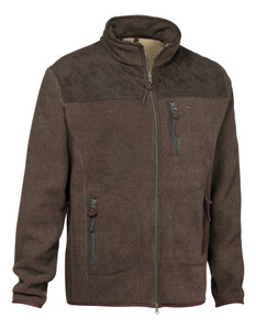 Verney Carron Presly Evo Fleece Jacket in brown, men's country fleece jacket Verney Carron Presly Evo Fleece Jacket in brown, men's country fleece jacket